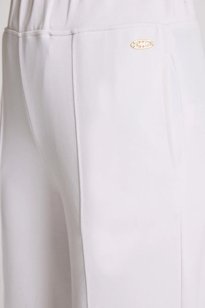 U.S. Polo Assn. White Women White Knitted Straight Leg Slip on Trousers SKU: G082SZ0OP0 PU-12077_VR013 Image 06