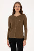 U.S. Polo Assn. Khaki Women Khaki Button Through Fine Knit Cardigan SKU: G082SZ0TH0 2226378_VR027 Image 01
