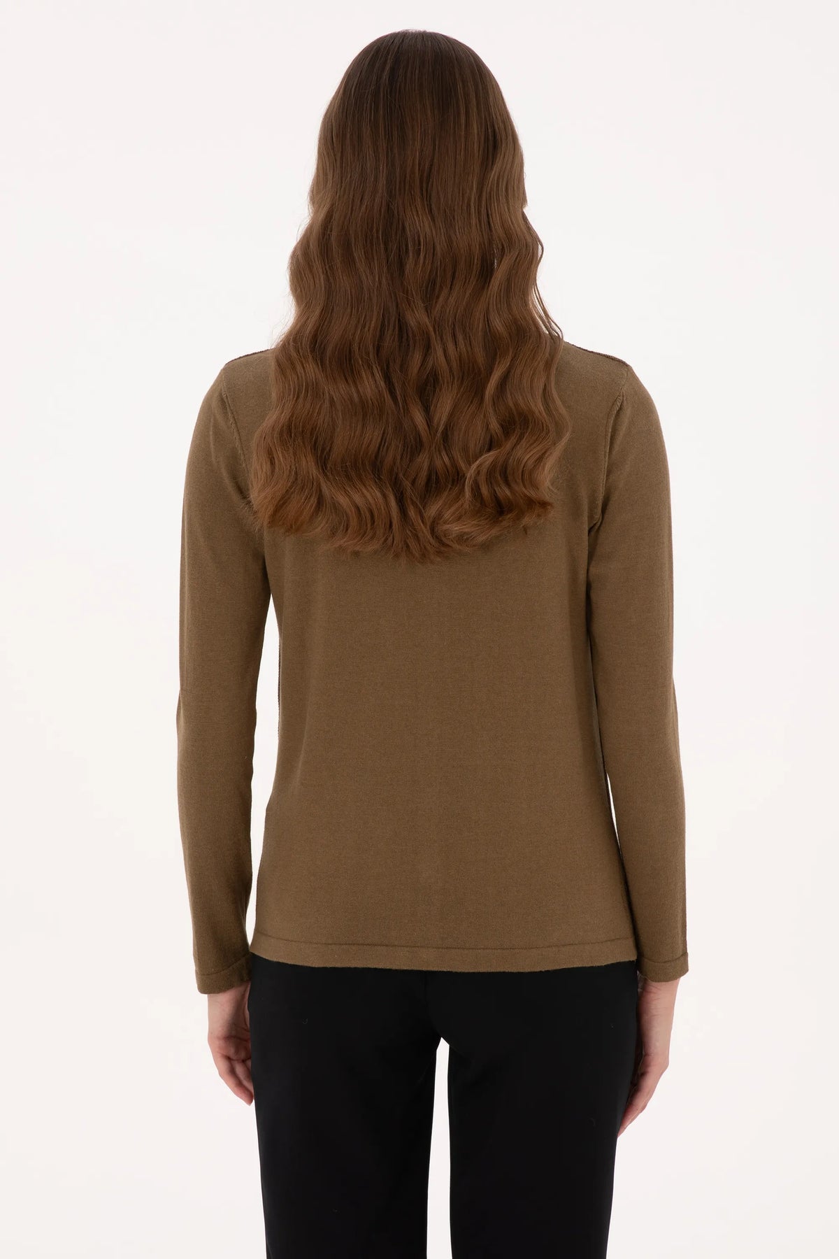 U.S. Polo Assn. Khaki Women Khaki Button Through Fine Knit Cardigan SKU: G082SZ0TH0 2226378_VR027 Image 05