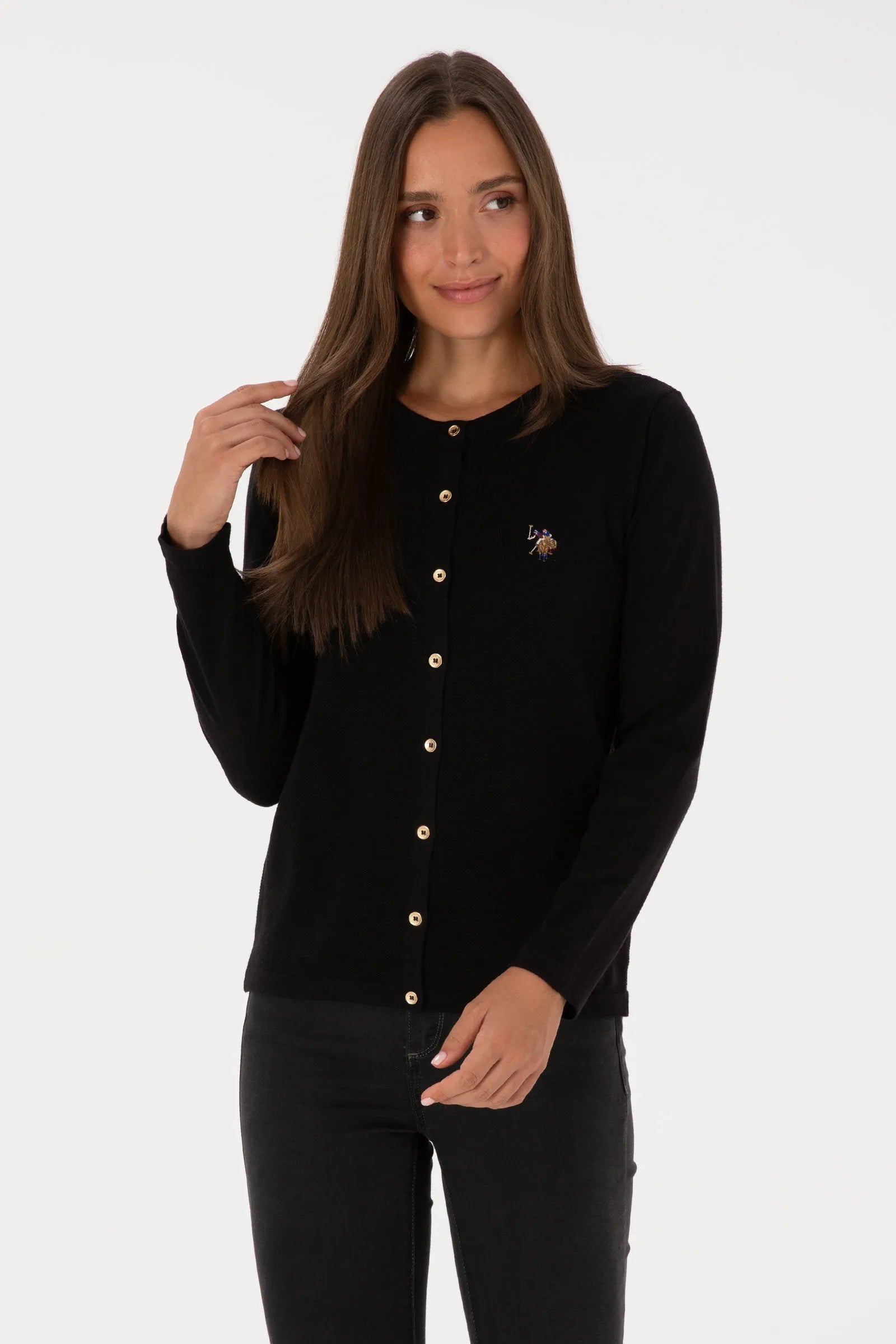 U.S. Polo Assn._Black_Black Button Up Cardigan_G082SZ0TH0 2226378_VR046_01