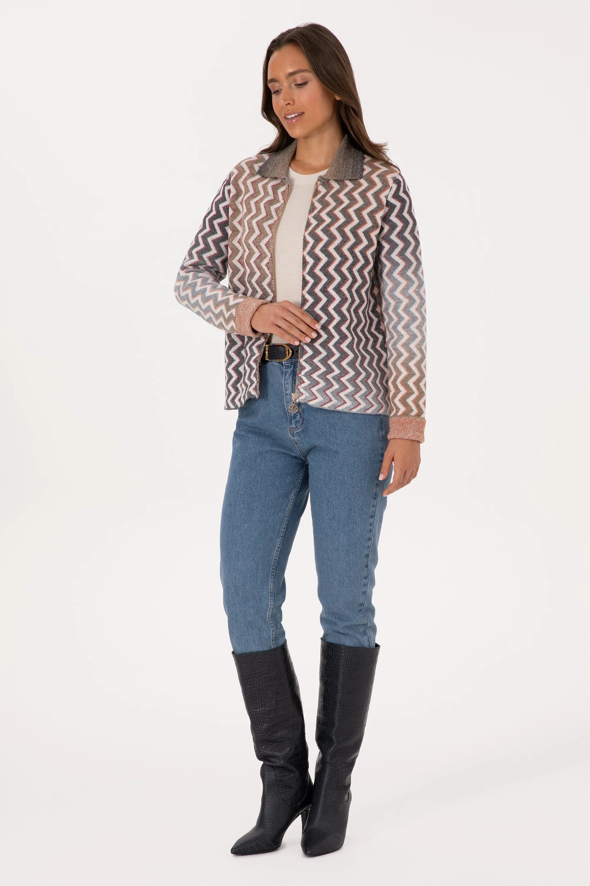 U.S. Polo Assn._Stone_Stone Jacket With Zig Zag Pattern_G082SZ0TH0 2242849_VR049_04