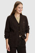U.S. Polo Assn. Dark Brown Women Dark Brown Cable Knit Button Through Cardigan SKU: G082SZ0TH0 PU-16441_VR084 Image 01