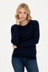 U.S. Polo Assn. Navy Women Navy Ribbed Crew Neck Pullover SKU: G082SZ0TK0 1629783_VR033 Image 01
