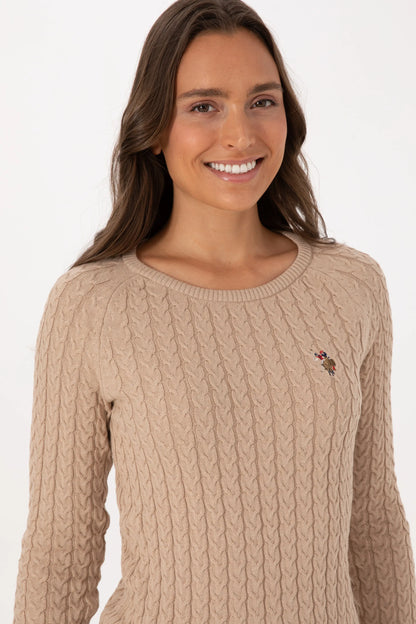 U.S. Polo Assn._Sand Melange_Sand Melange Knitted Pullover_G082SZ0TK0 2226135_VR123_02