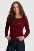 U.S. Polo Assn. Bordeaux Women Bordeaux Cable Knit Crew Neck Pullover SKU: G082SZ0TK0 PU-14842_VR014 Image 01