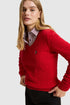 U.S. Polo Assn. Basic Red Women Red Cable Knit Crew Neck Pullover SKU: G082SZ0TK0 PU-14846_VR171 Image 01