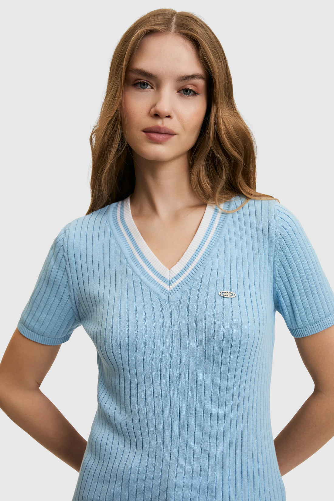 U.S. Polo Assn. Light Blue Women Light Blue Knitting Jumper SKU: G082SZ0TK0 PU-8843_VR003 Image 02