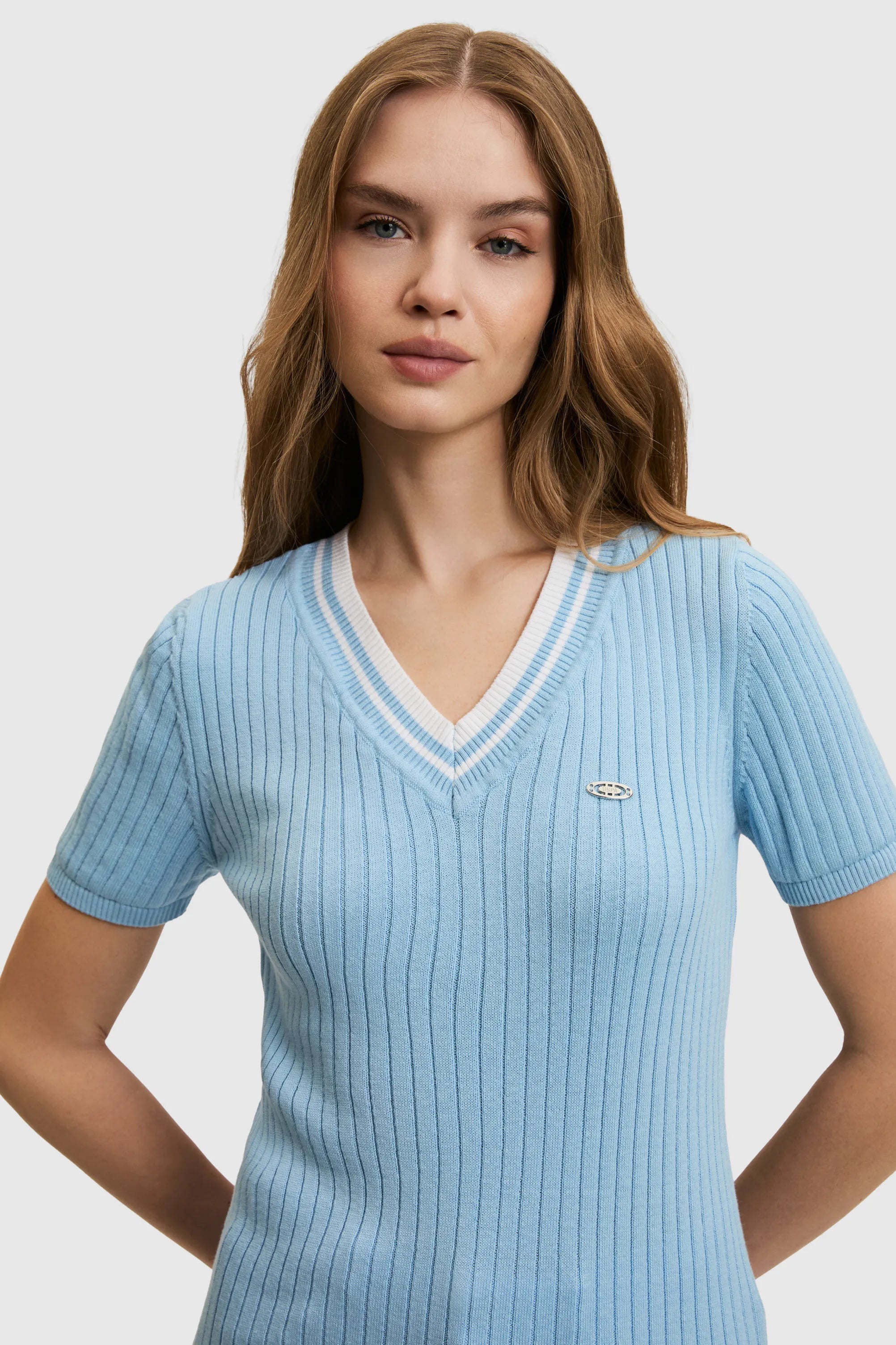 U.S. Polo Assn. Light Blue Women Light Blue Knitting Jumper SKU: G082SZ0TK0 PU-8843_VR003 Image 02