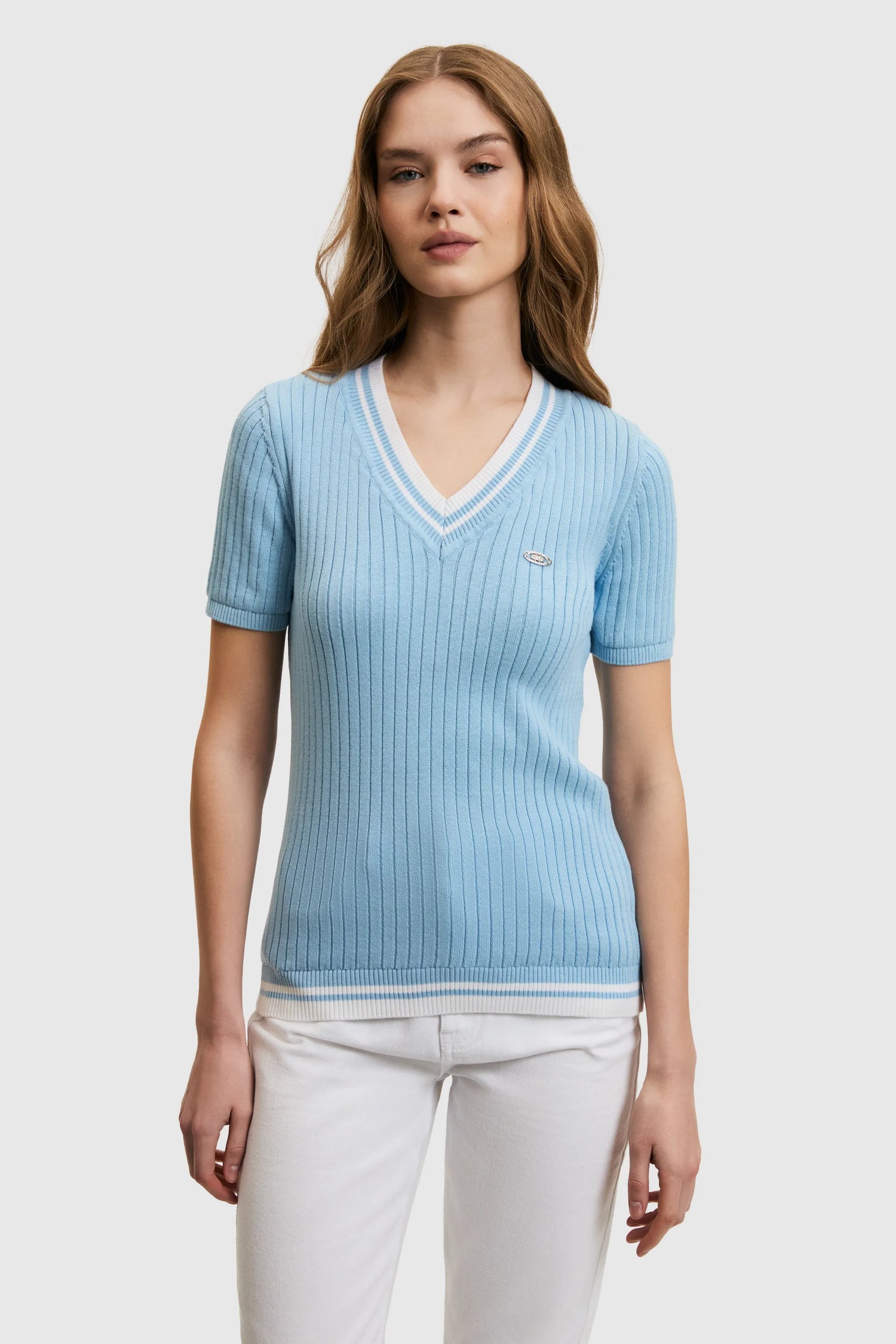 U.S. Polo Assn. Light Blue Women Light Blue Knitting Jumper SKU: G082SZ0TK0 PU-8843_VR003 Image 03