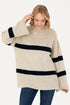 Beige Oversized Sweater With Stripes_G082SZ0TK0 1659813_VR049_01