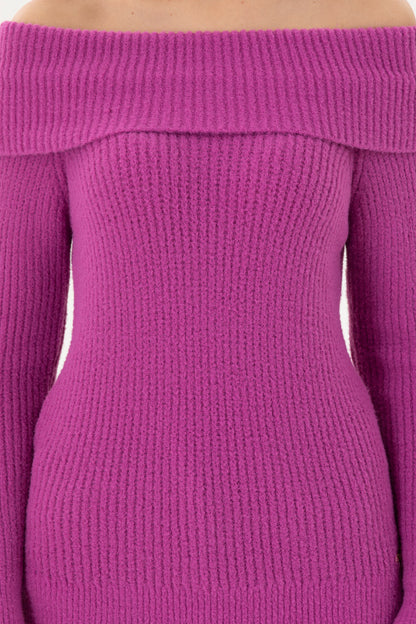 Pink Knitwear Sweater with Wide Turtleneck_G082SZ0TK0 1954291_VR023_06