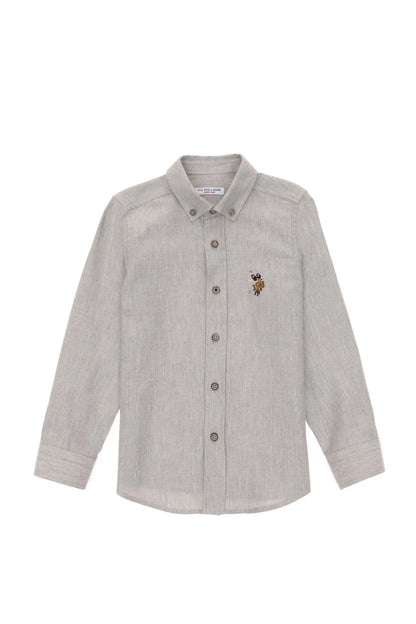 U.S. Polo Assn. Stone Boys Stone Long Sleeve Oxford Shirt SKU: G083SZ0040 1956937_VR049 Image 01