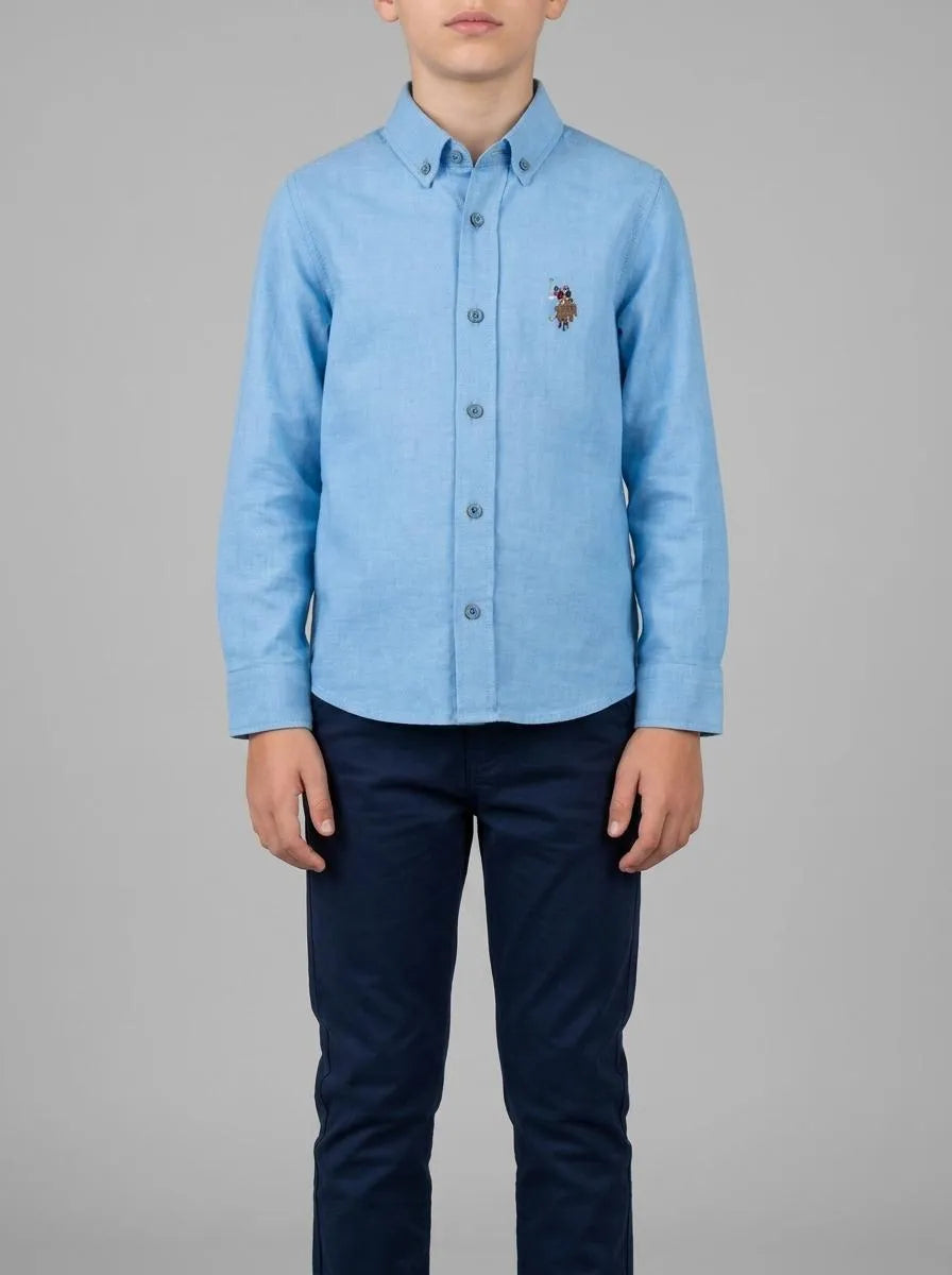 U.S. Polo Assn. Turquoise Boys Turquoise Long Sleeve Shirt SKU: G083SZ0040 2084425_VR093 Image 00