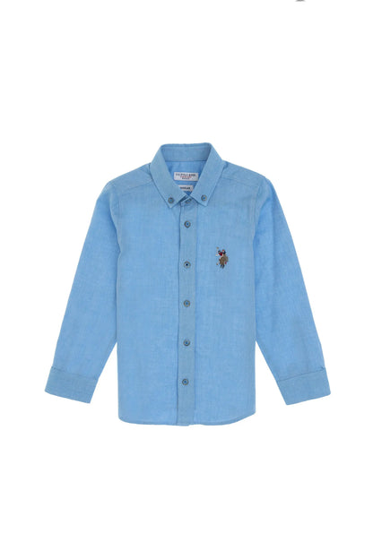 U.S. Polo Assn. Turquoise Boys Turquoise Long Sleeve Shirt SKU: G083SZ0040 2084425_VR093 Image 01