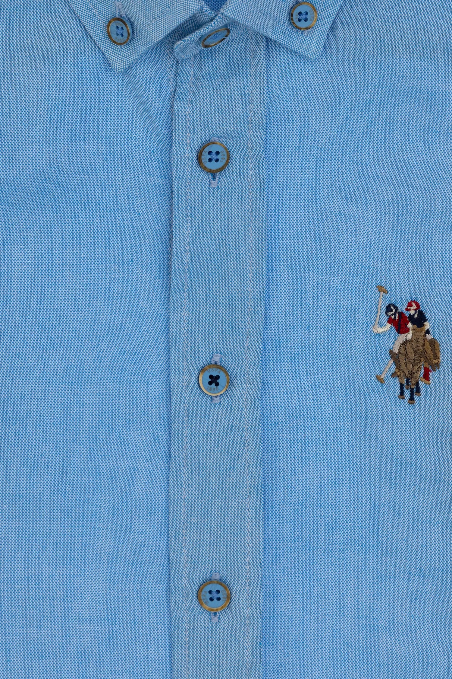 U.S. Polo Assn. Turquoise Boys Turquoise Long Sleeve Shirt SKU: G083SZ0040 2084425_VR093 Image 03