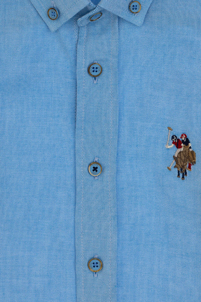 U.S. Polo Assn. Turquoise Boys Turquoise Long Sleeve Shirt SKU: G083SZ0040 2084425_VR093 Image 03