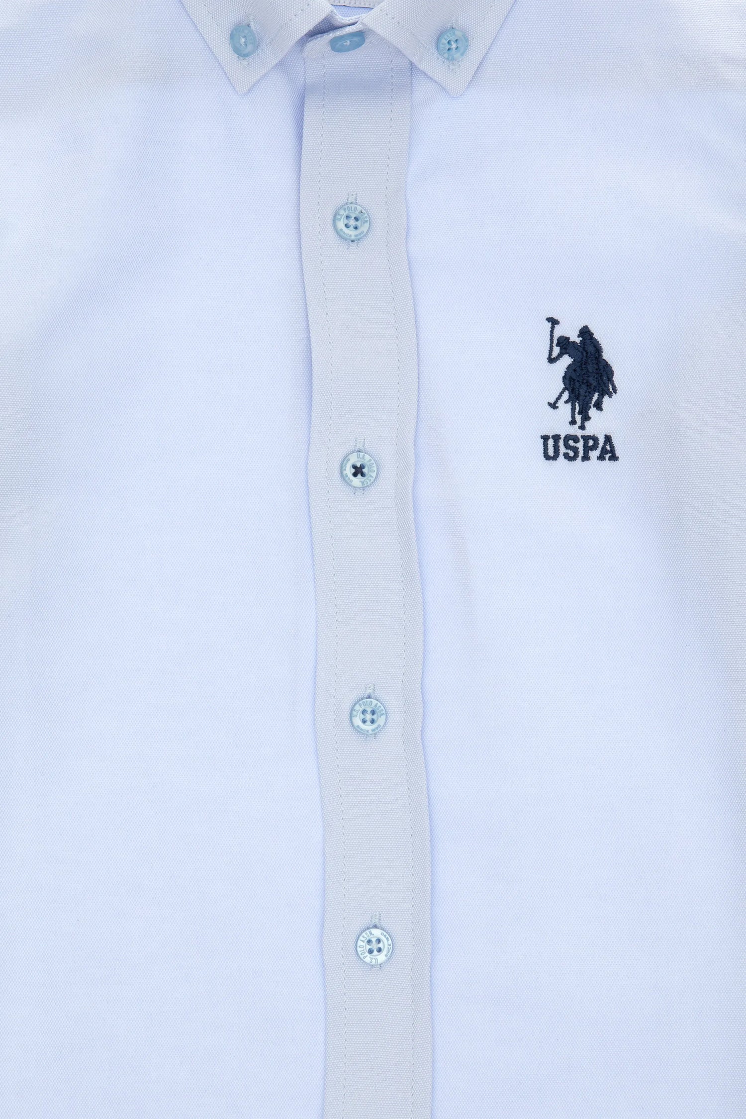 U.S. Polo Assn. Light Blue Boys Light Blue Long Sleeve Shirt SKU: G083SZ0040 2084600_VR003 Image 03
