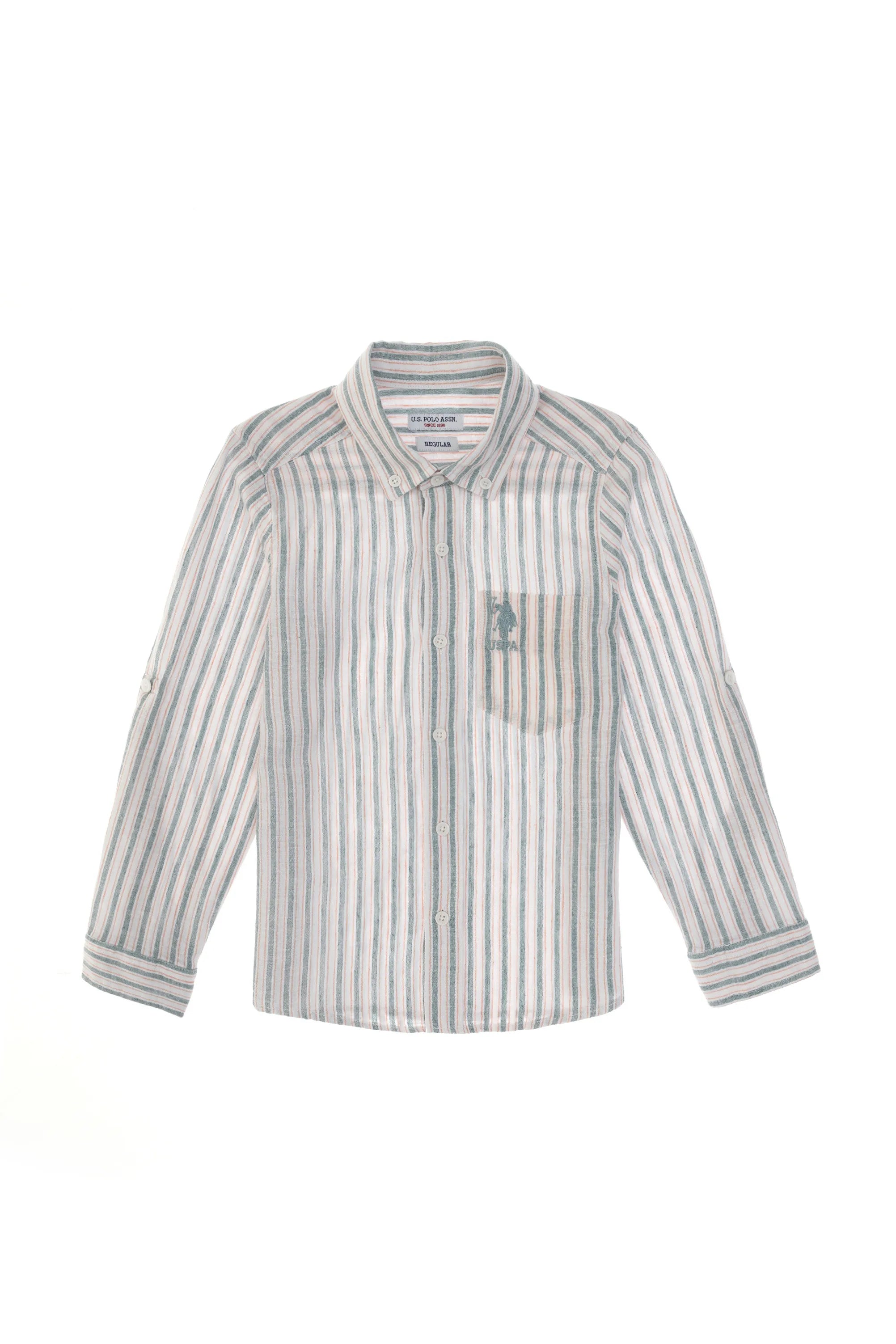 U.S. Polo Assn. Melon Boys Melon Long Sleeve Shirt SKU: G083SZ0040 2107882_VR202 Image 02