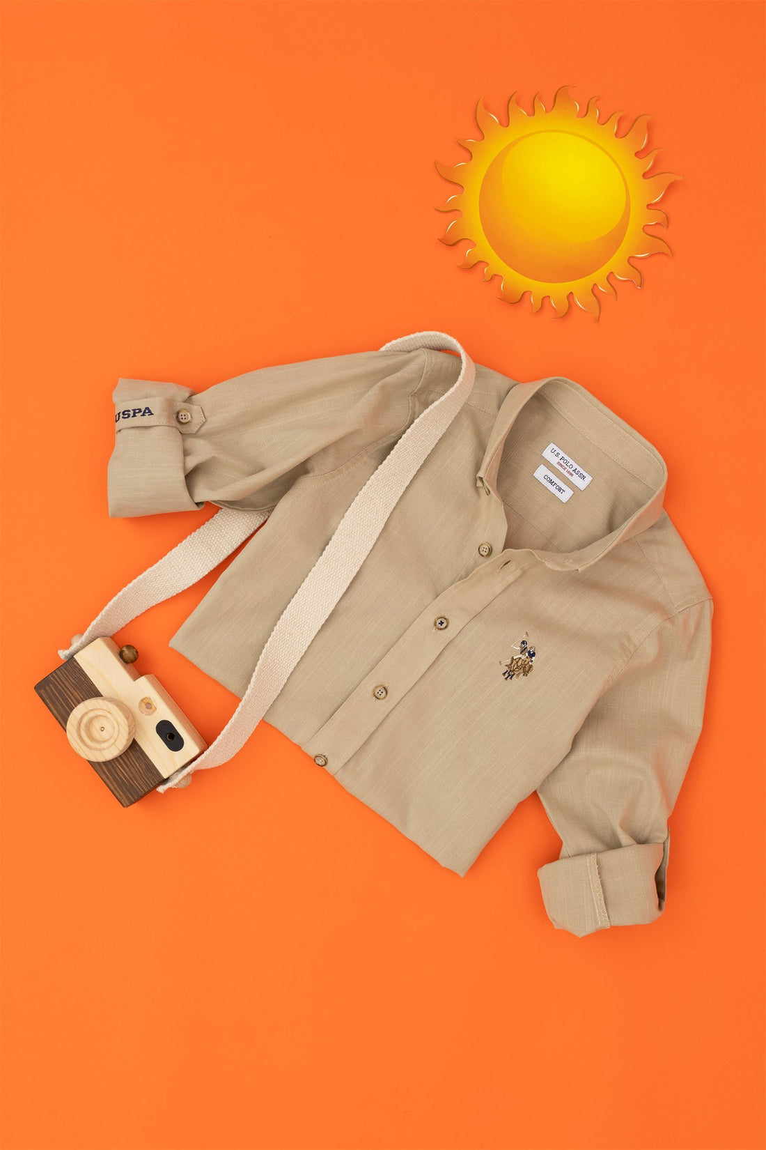 Button Down Shirt With Logo_G083SZ0040 1840402_VR183_01