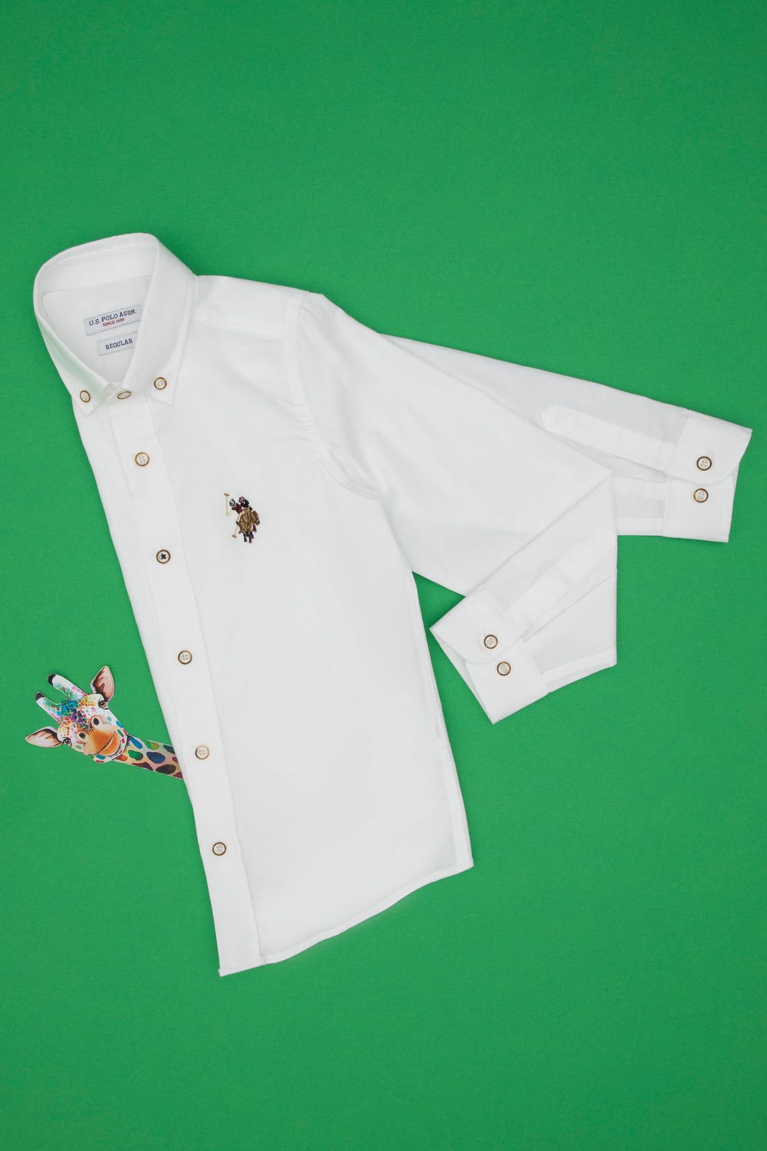 White Button Down Shirt With Logo_G083SZ0040 1963107_VR013_01