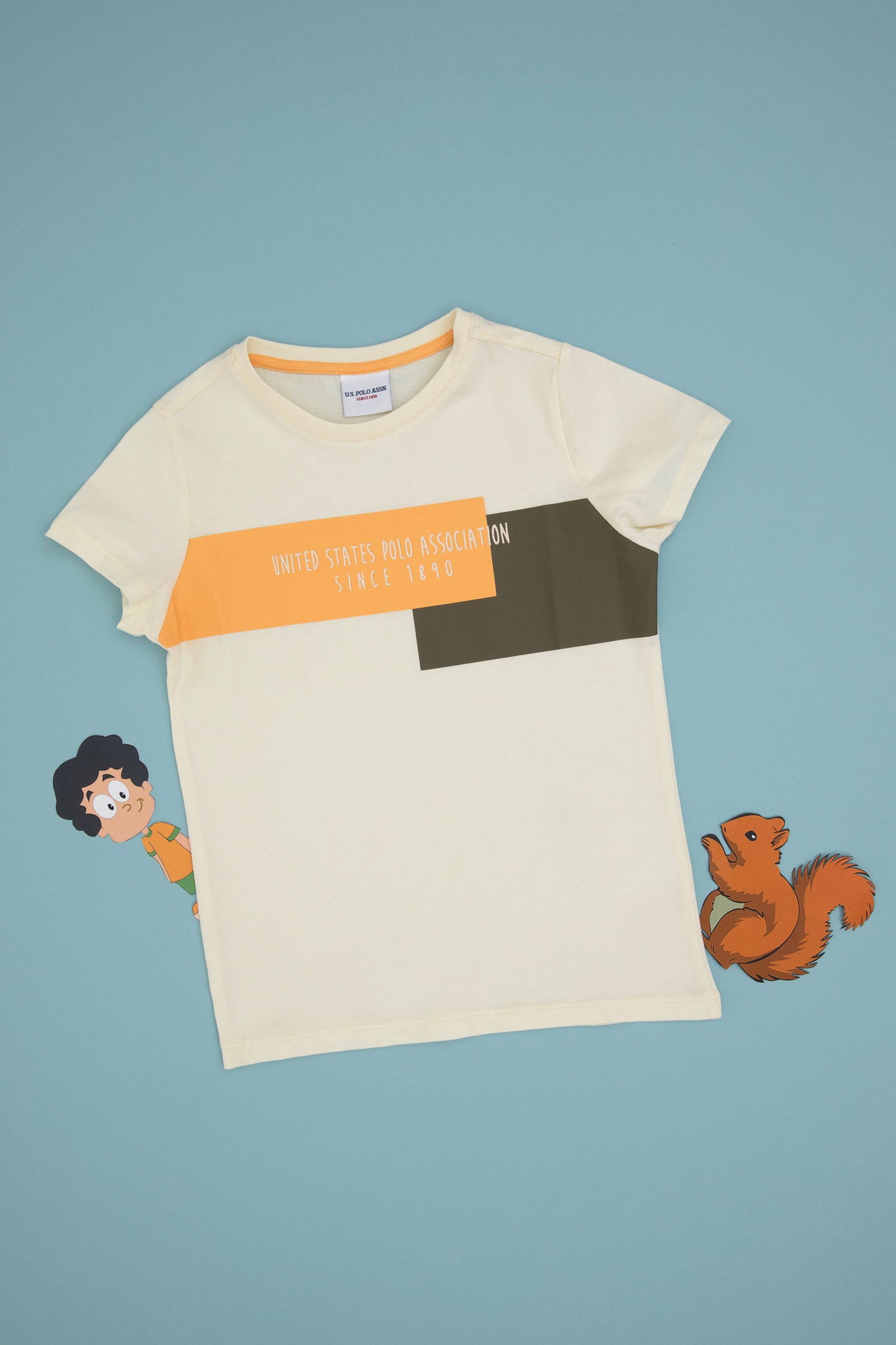 U.S. Polo Assn._Cream T-Shirt_G083SZ0110 2105182_VR071_01