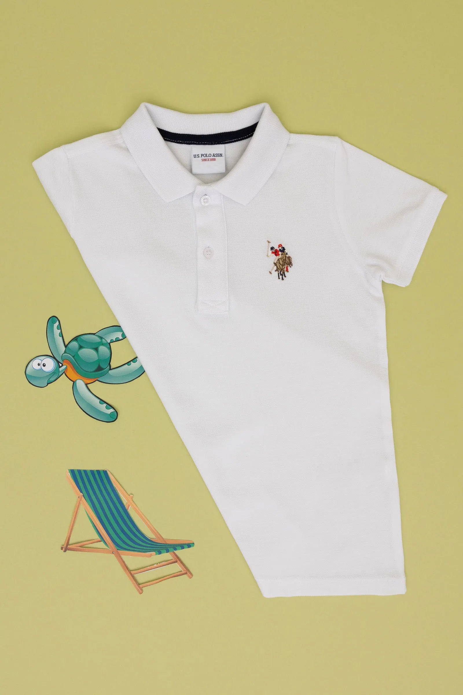 U.S. Polo Assn. White Boys White Polo Shirt SKU: G083SZ0110 2188971_VR013 Image 01