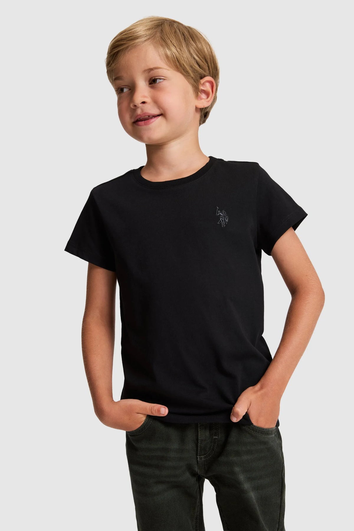 U.S. Polo Assn. Black Boys Black Short Sleeve T-Shirt SKU: G083SZ0110 PU-8661_VR046 Image 01
