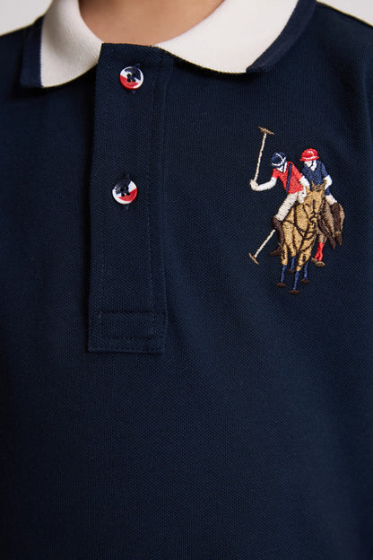 U.S. Polo Assn. Navy Boys Navy Short Sleeve Tipped Collar Polo Shirt SKU: G083SZ0110 PU-8729_VR033 Image 06