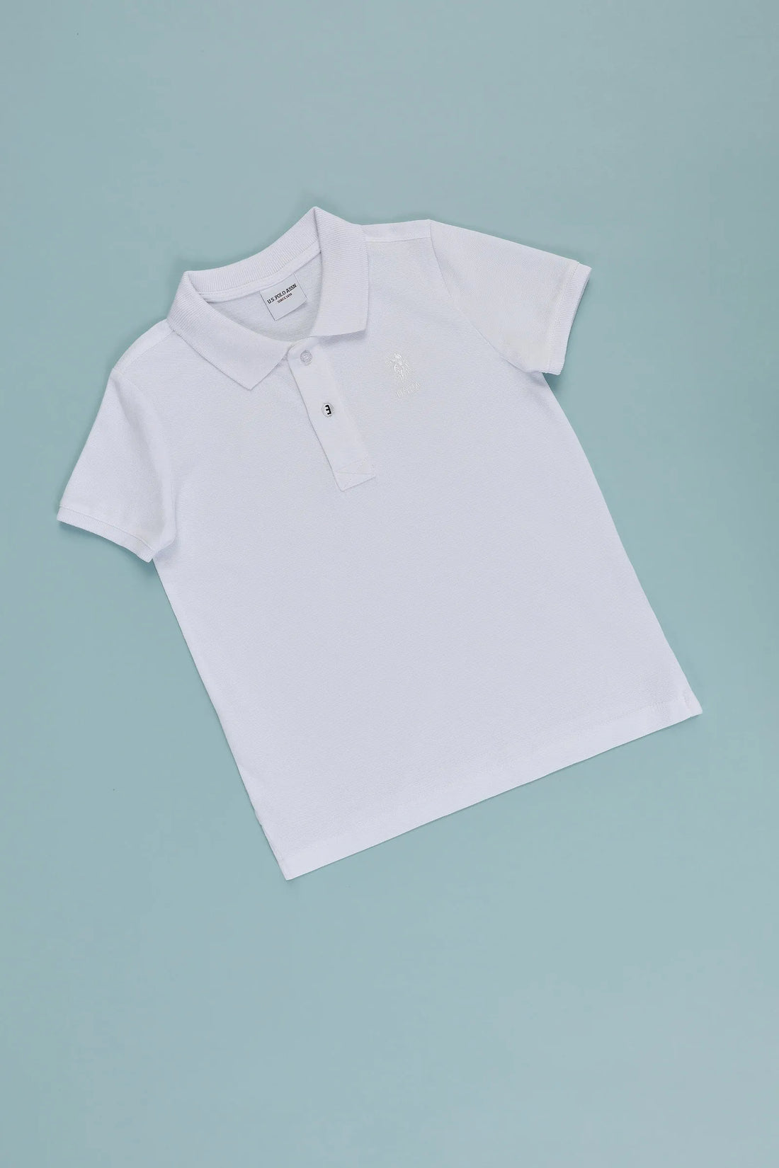 U.S. Polo Assn. White Boys White Polo Shirt SKU: G083SZ0110 PU-8730_VR013 Image 01