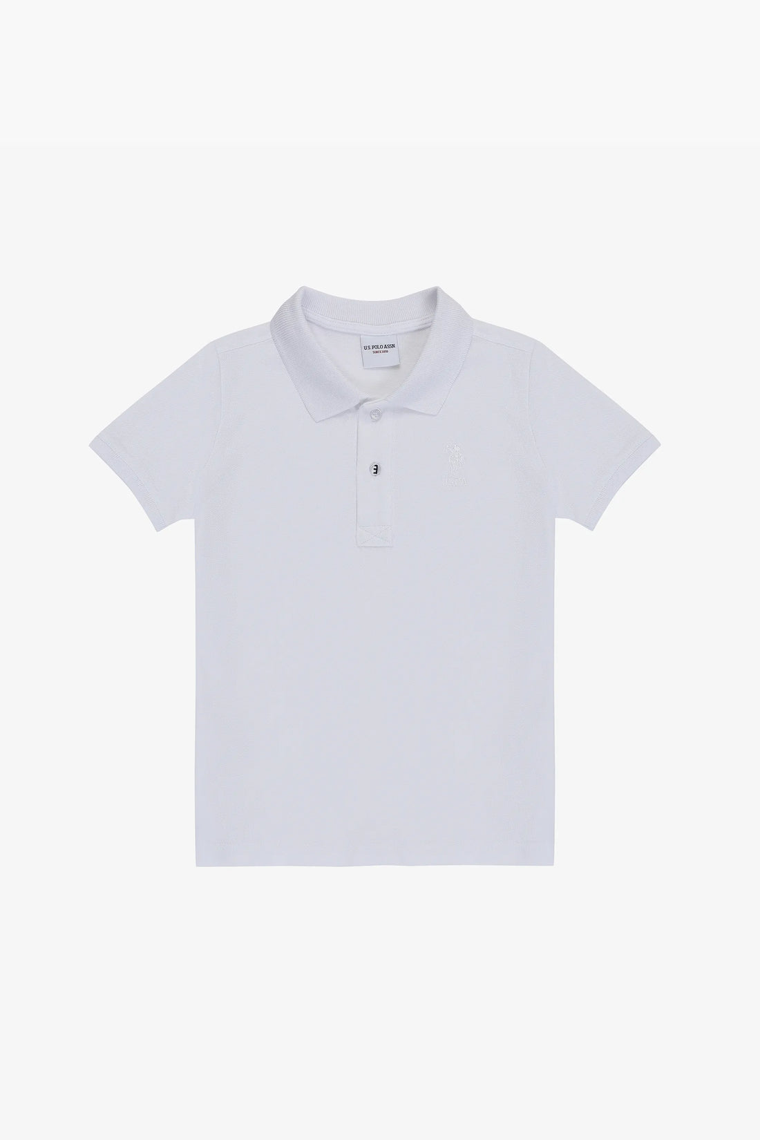 U.S. Polo Assn. White Boys White Polo Shirt SKU: G083SZ0110 PU-8730_VR013 Image 02