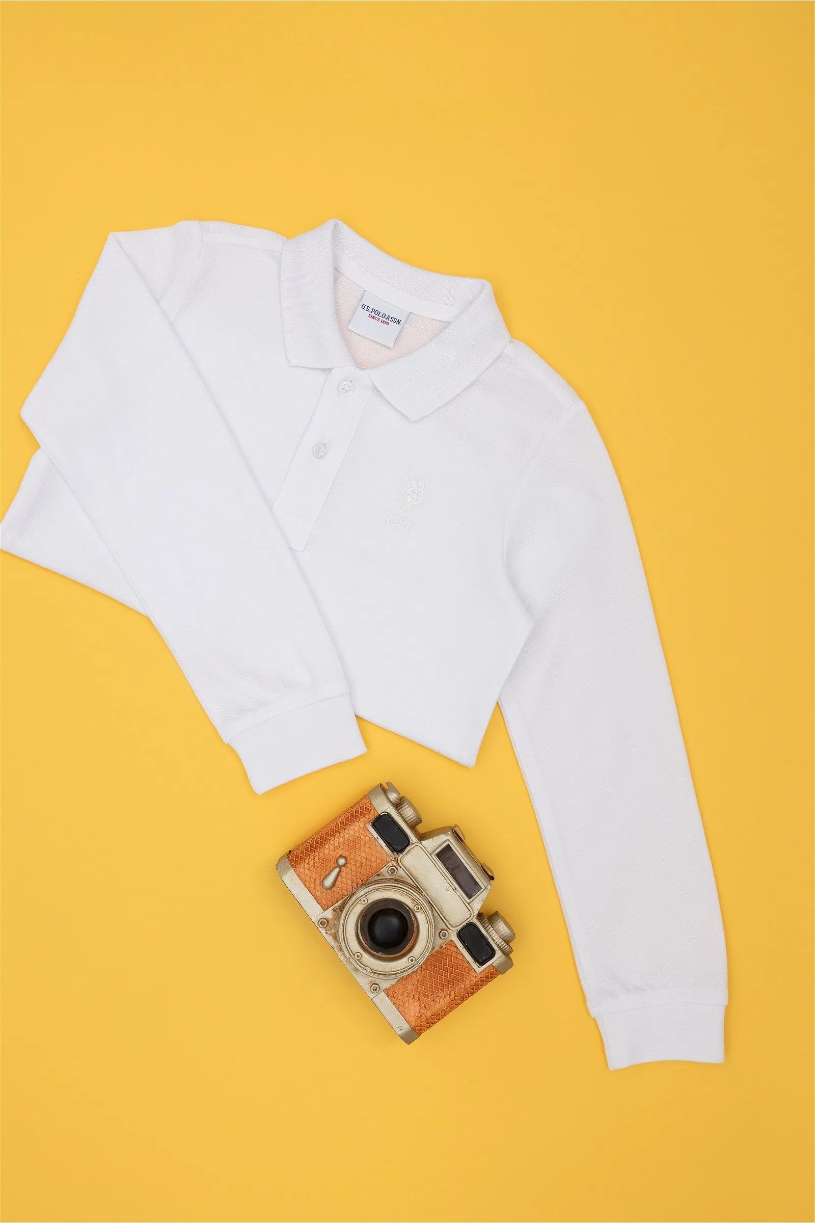 U.S. Polo Assn._White_White Long Sleeve Polo Shirt_G083SZ0820 1639231_VR013_01