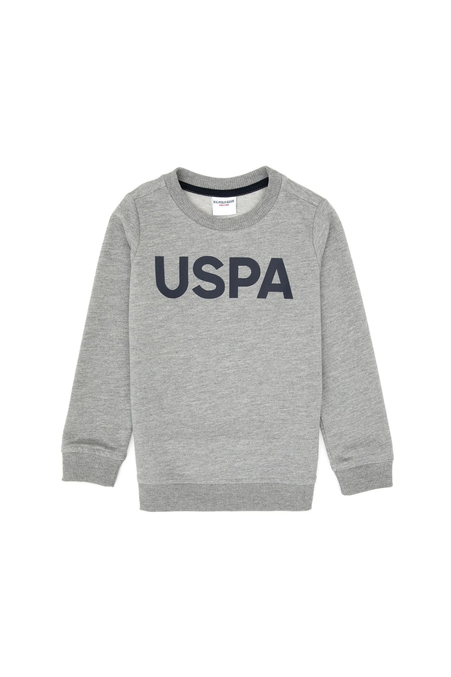 U.S. Polo Assn._Grey Melange_Grey Melange Sweat Shirt_G083SZ0820 2226881_VR086_01