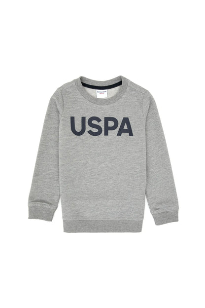 U.S. Polo Assn._Grey Melange_Grey Melange Sweat Shirt_G083SZ0820 2226881_VR086_01