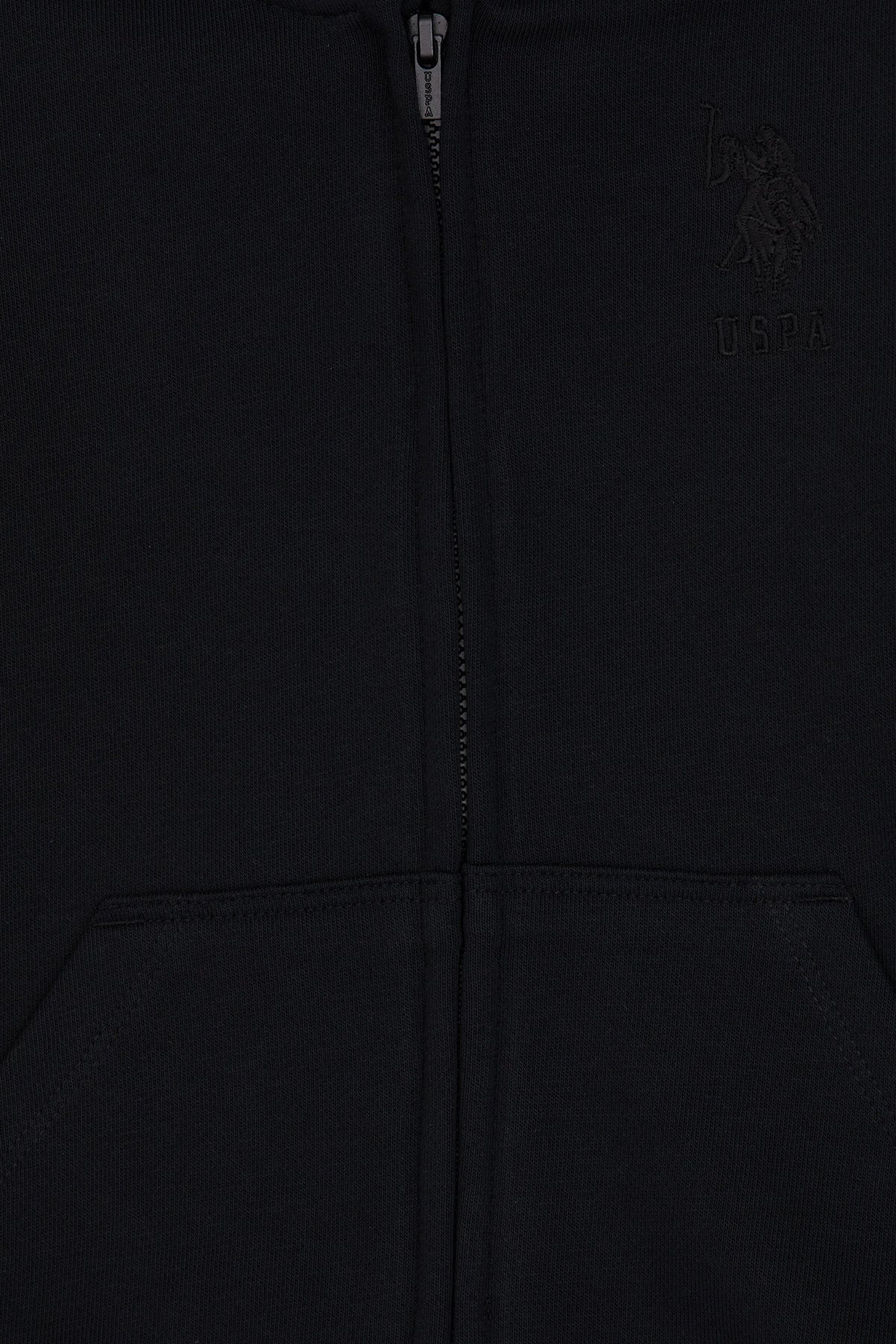 U.S. Polo Assn. Black Boys Black Zip Through Hooded Hoodie SKU: G083SZ0820 2235243_VR046 Image 03