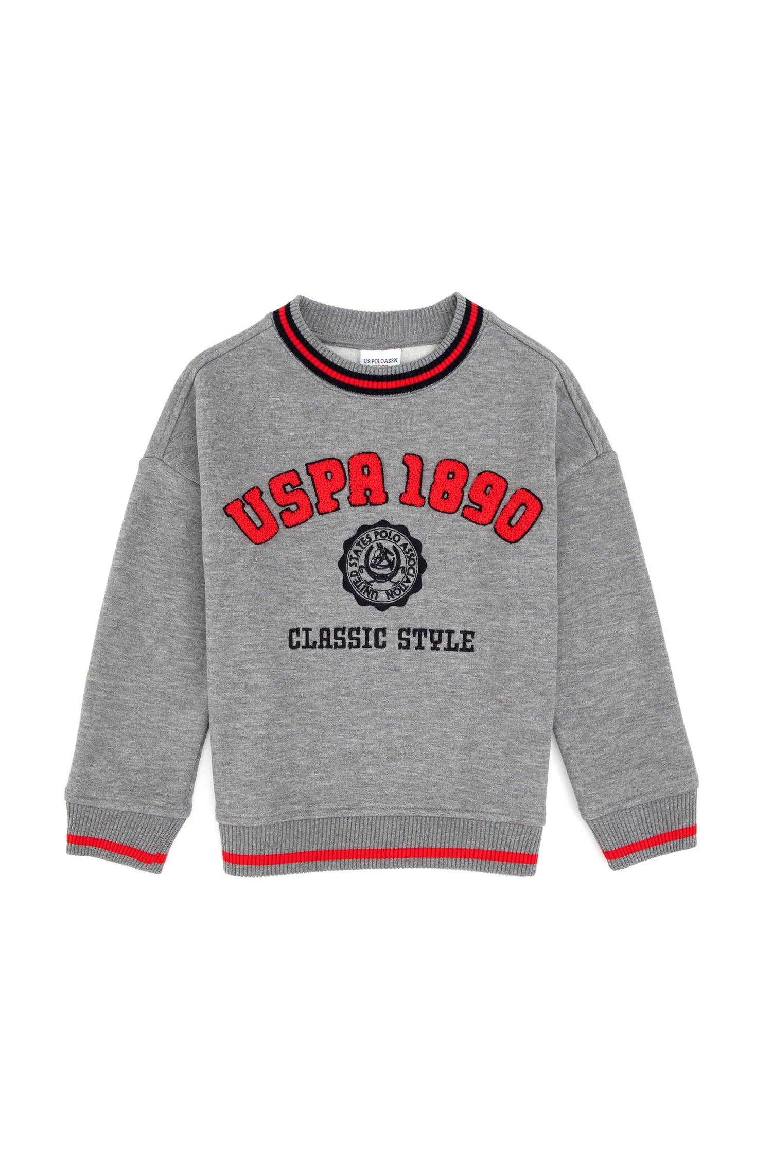 U.S. Polo Assn._Grey Melange_Grey Melange Sweatshirt_G083SZ0820 2236286_VR086_01