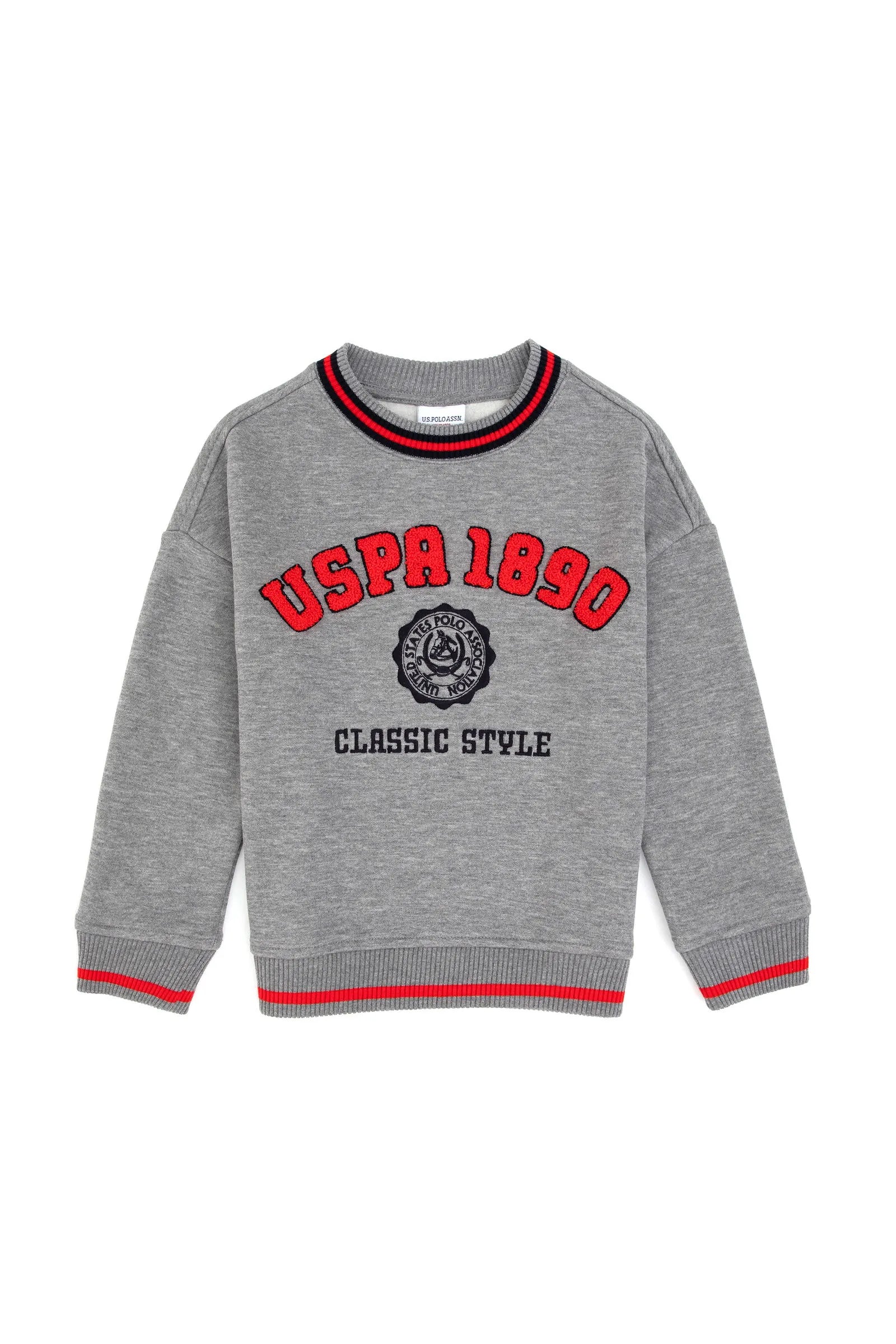U.S. Polo Assn._Grey Melange_Grey Melange Sweatshirt_G083SZ0820 2236286_VR086_01