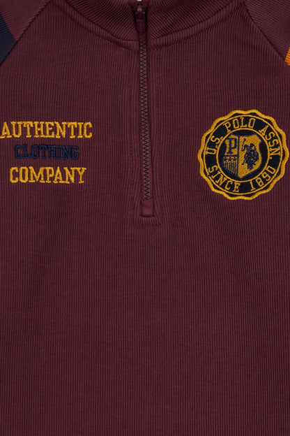 U.S. Polo Assn._New Plum_New Plum Sweatshirt With Zipper_G083SZ0820 2236436_VR177_03