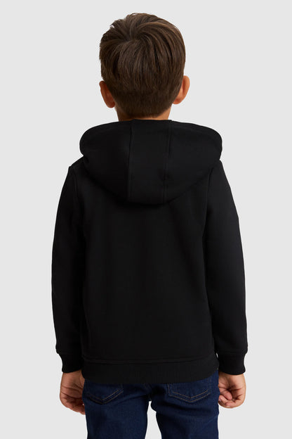 U.S. Polo Assn. Black Boys Black Zip Through Hooded Cotton Hoodie SKU: G083SZ0820 PU-13180_VR046 Image 05