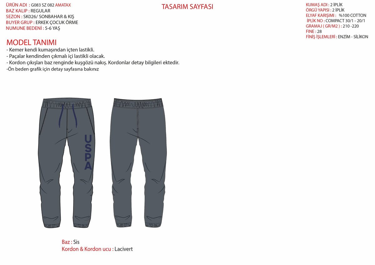 U.S. Polo Assn. Grey Melange Boys Grey Melange Zip Through Hooded Fleece Hoodie SKU: G083SZ0820 PU-13180_VR086 Image 03