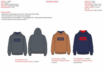 U.S. Polo Assn. Grey Melange Boys Grey Melange Zip Through Hooded Fleece Hoodie SKU: G083SZ0820 PU-13180_VR086 Image 04