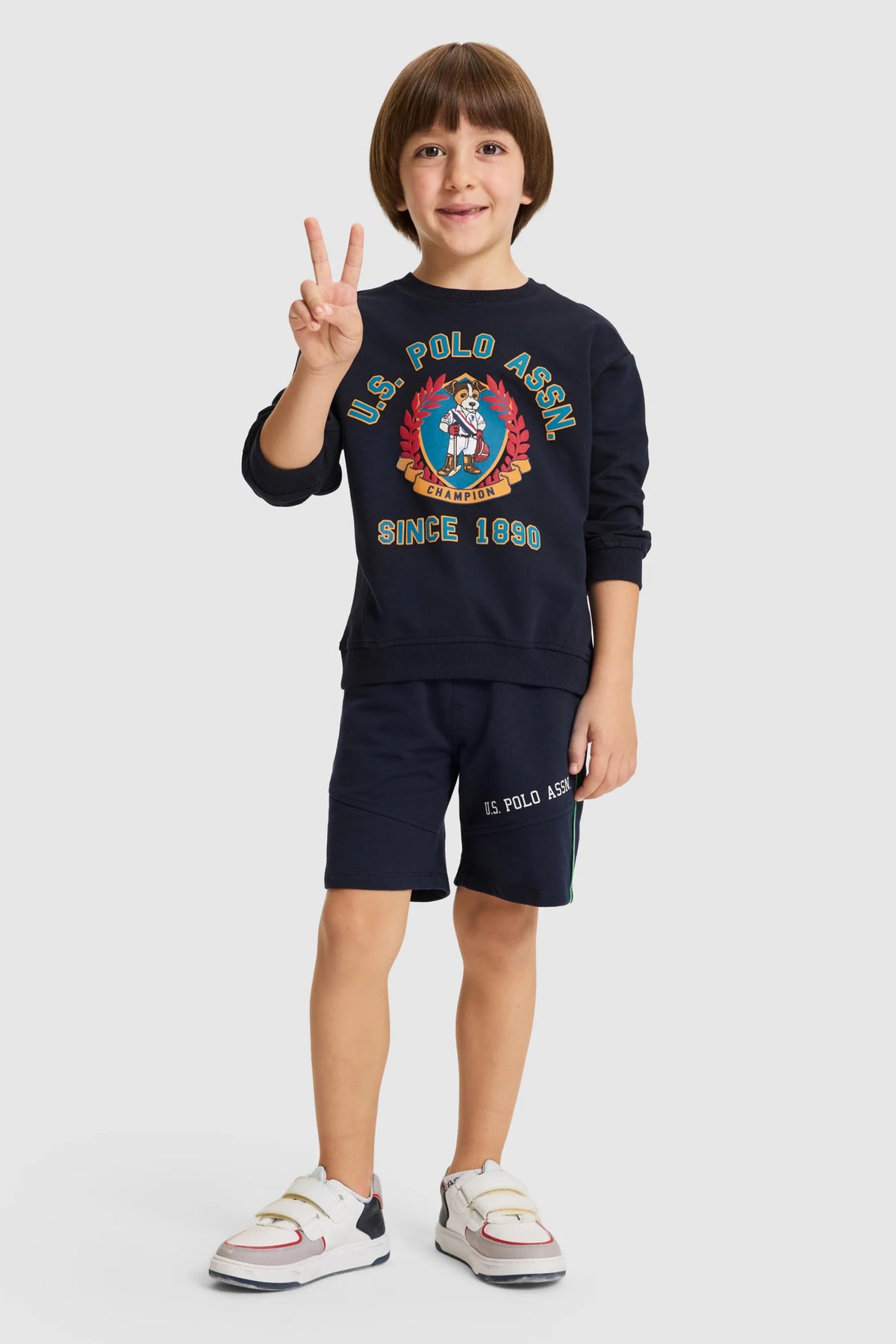 U.S. Polo Assn. Navy Boys Navy Crew Neck Printed Sweatshirt SKU: G083SZ0820 PU-13774_VR033 Image 04