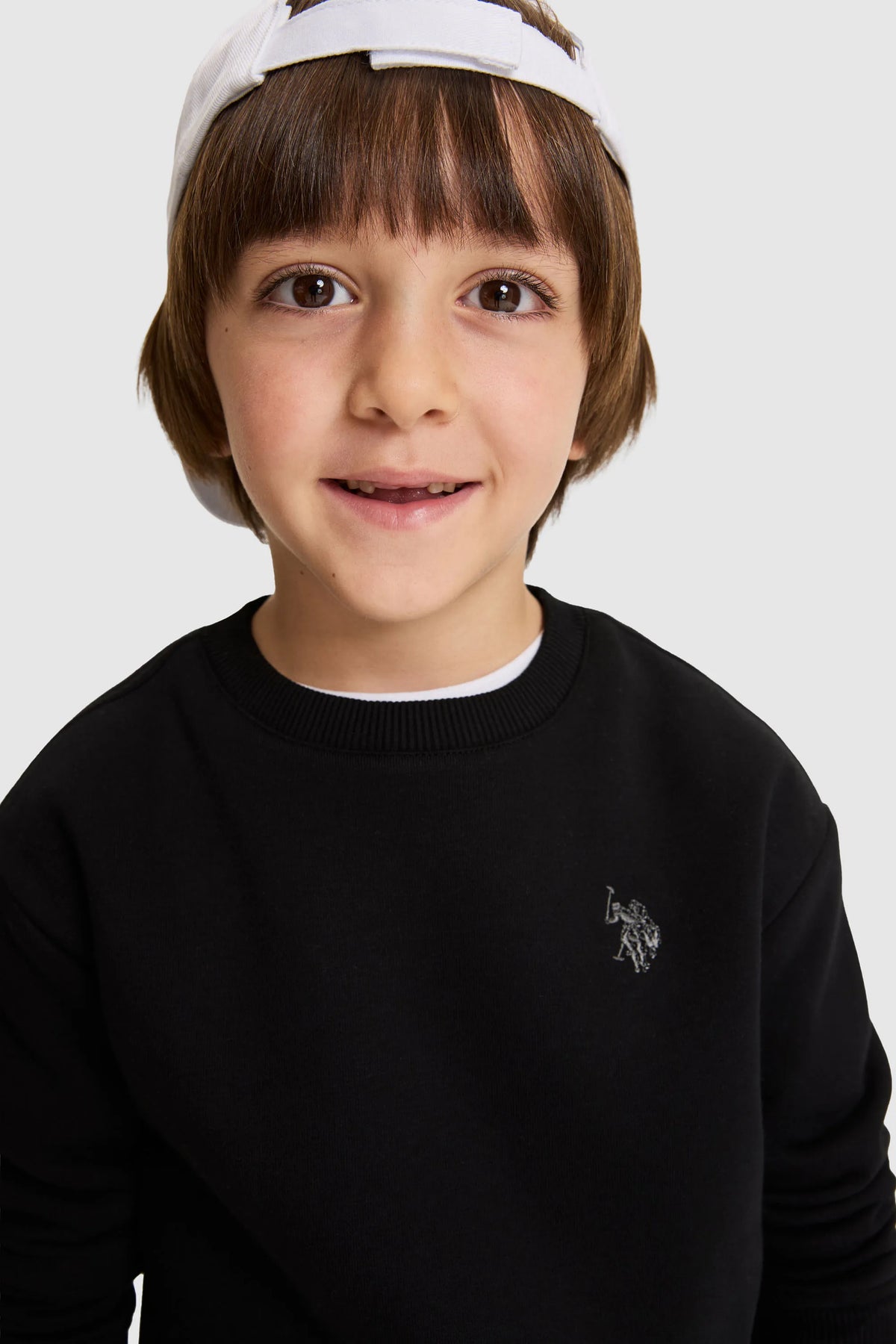U.S. Polo Assn. Black Boys Black Crew Neck Sweatshirt SKU: G083SZ0820 PU-17637_VR046 Image 02