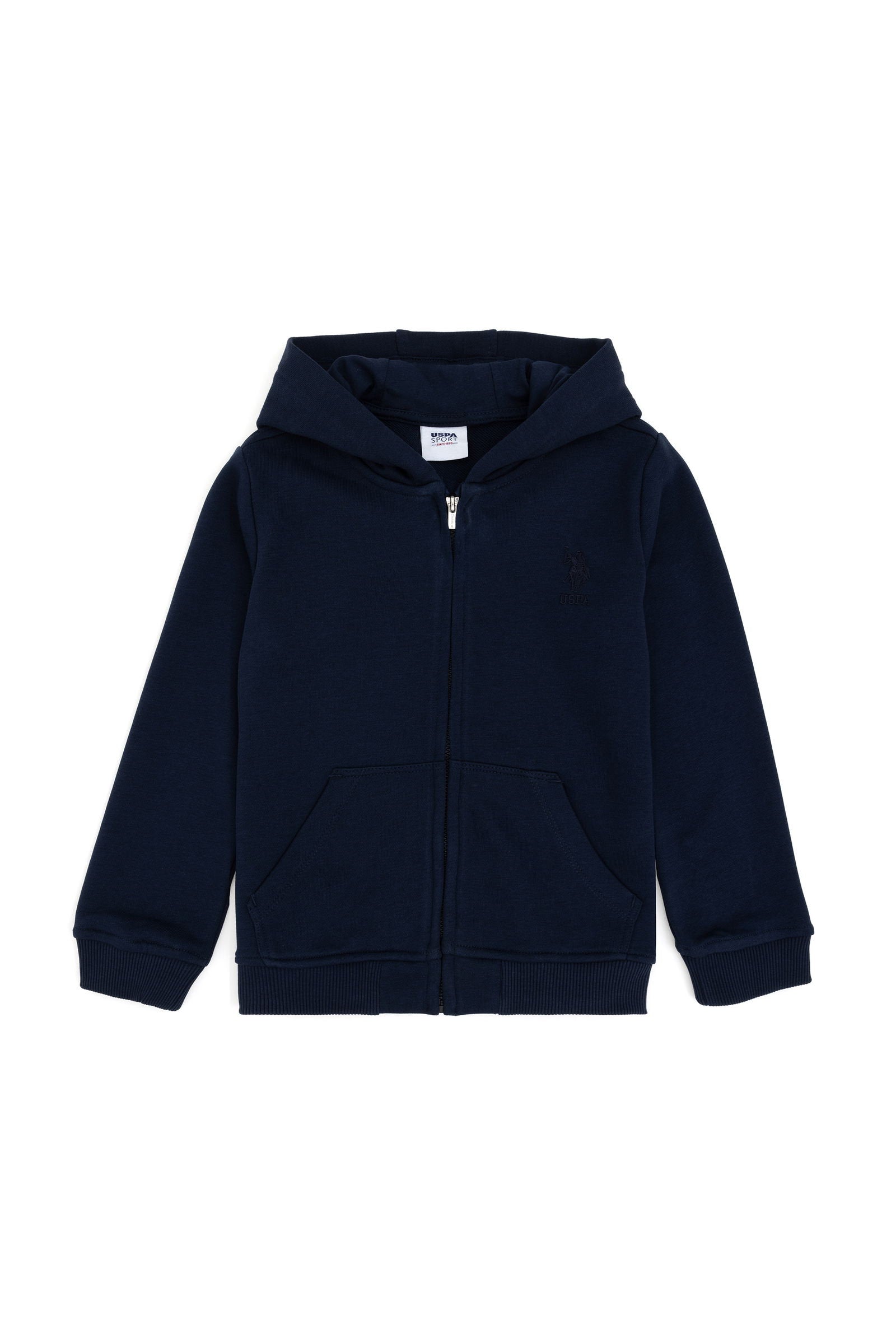 Navy Blue Sweatshirt with Hood_G083SZ0820 1927564_VR033_01