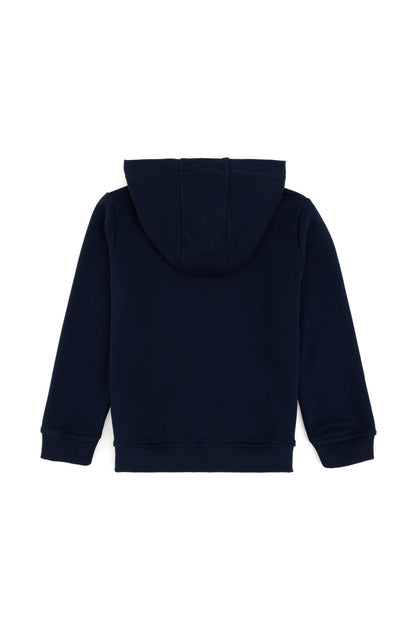 Navy Blue Sweatshirt with Hood_G083SZ0820 1927564_VR033_02