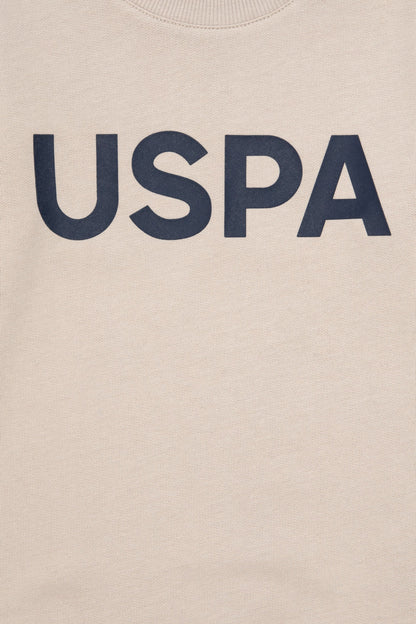 Beige T-Shirt with Uspa Logo_G083SZ0820 1927643_VR049_03