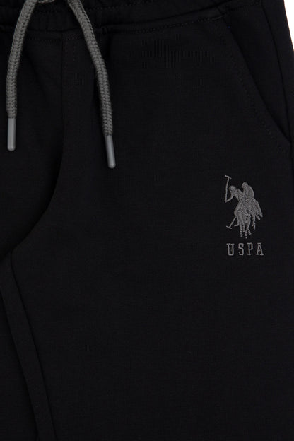 U.S. Polo Assn. Black Boys Black Straight Leg Cotton Sweatpants SKU: G083SZ0OP0 2226037_VR046 Image 04