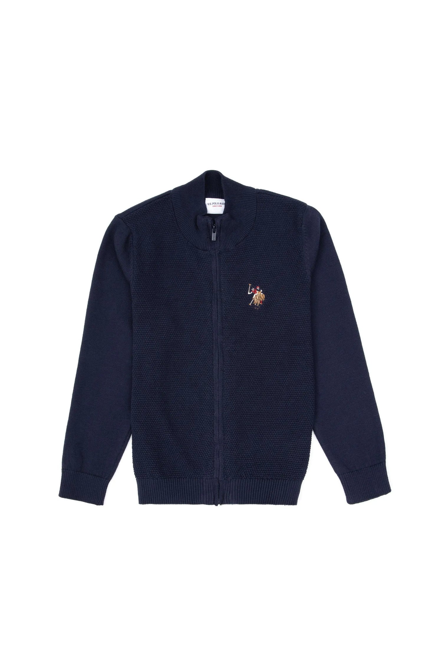 U.S. Polo Assn._Navy_Navy Zip Up Cardigan_G083SZ0TH0 2255674_VR033_01