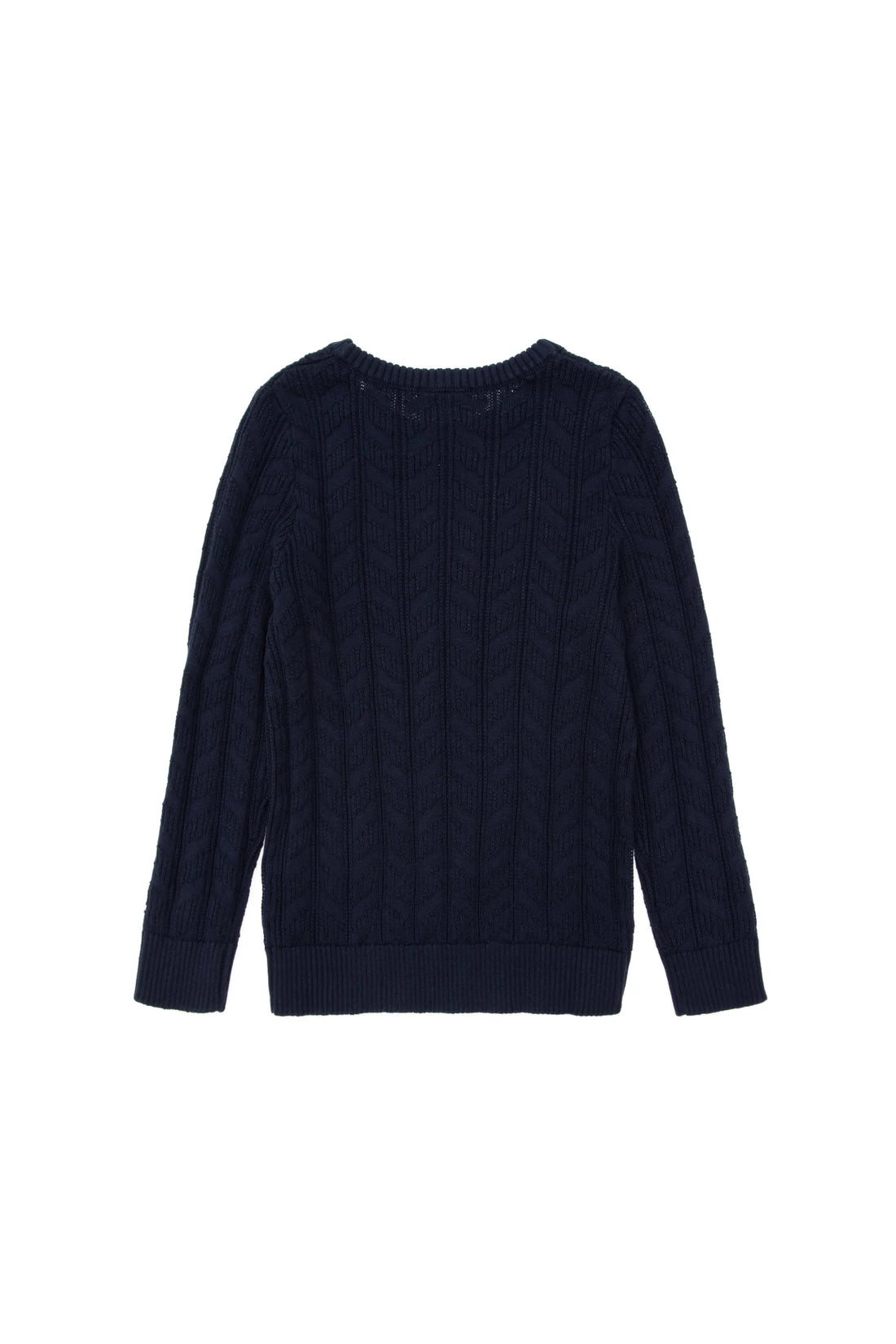 U.S. Polo Assn. Navy Boys Navy Cable Knit Crew Neck Sweater SKU: G083SZ0TK0 1921096_VR033 Image 02