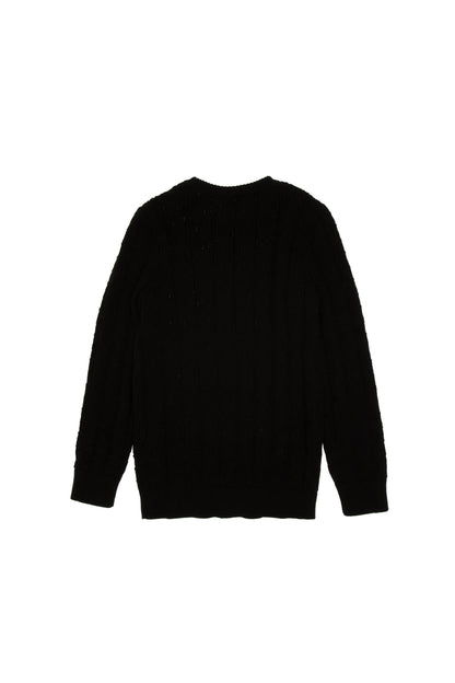 U.S. Polo Assn. Black Boys Black Fine Knit Crew Neck Sweater SKU: G083SZ0TK0 1921096_VR046 Image 02