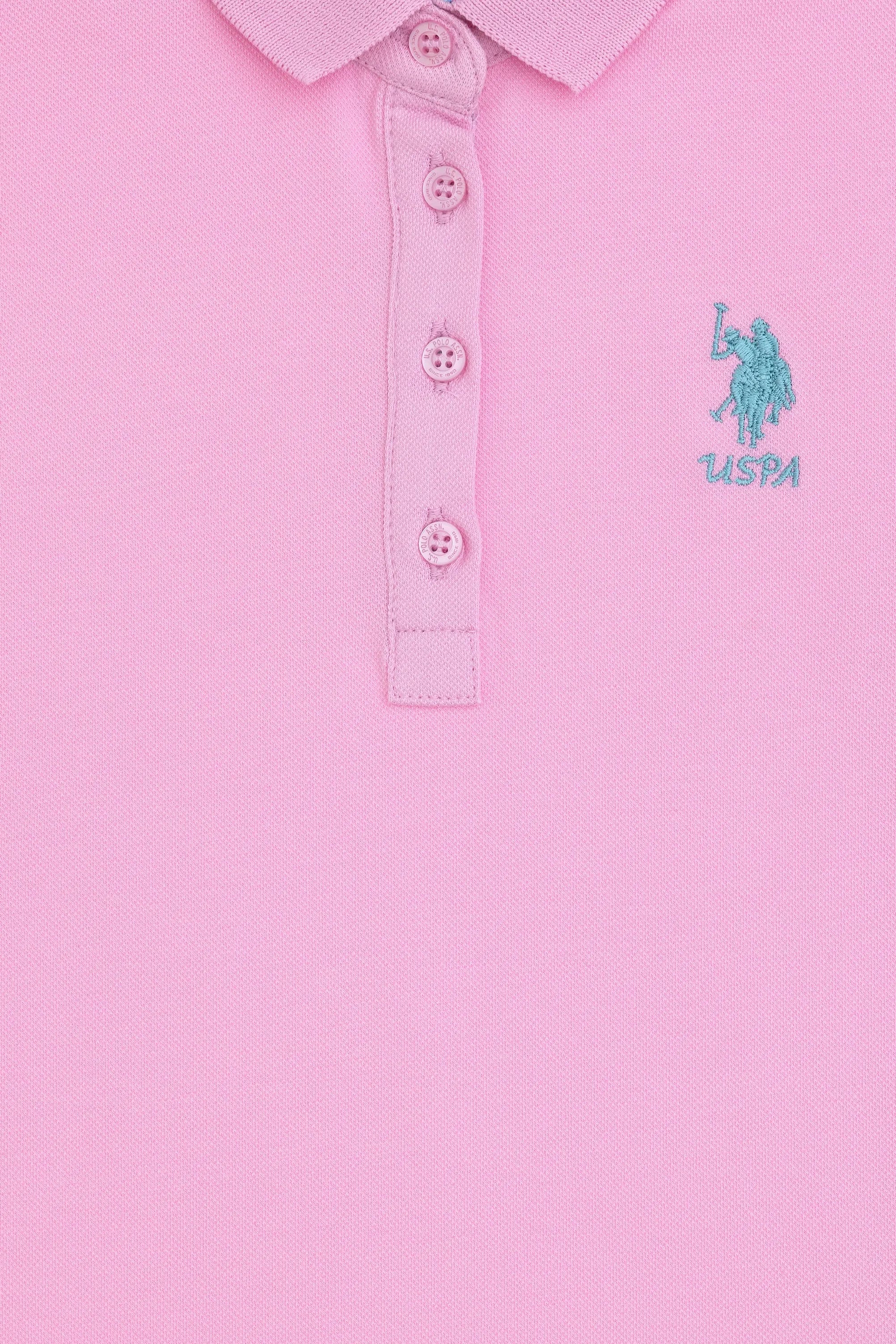 U.S. Polo Assn. Pink Girls Pink Polo Shirt SKU: G084SZ0110 2088490_VR211 Image 03